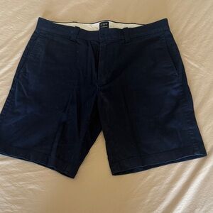 J. Crew Men's Dark Blue Flat Front Shorts